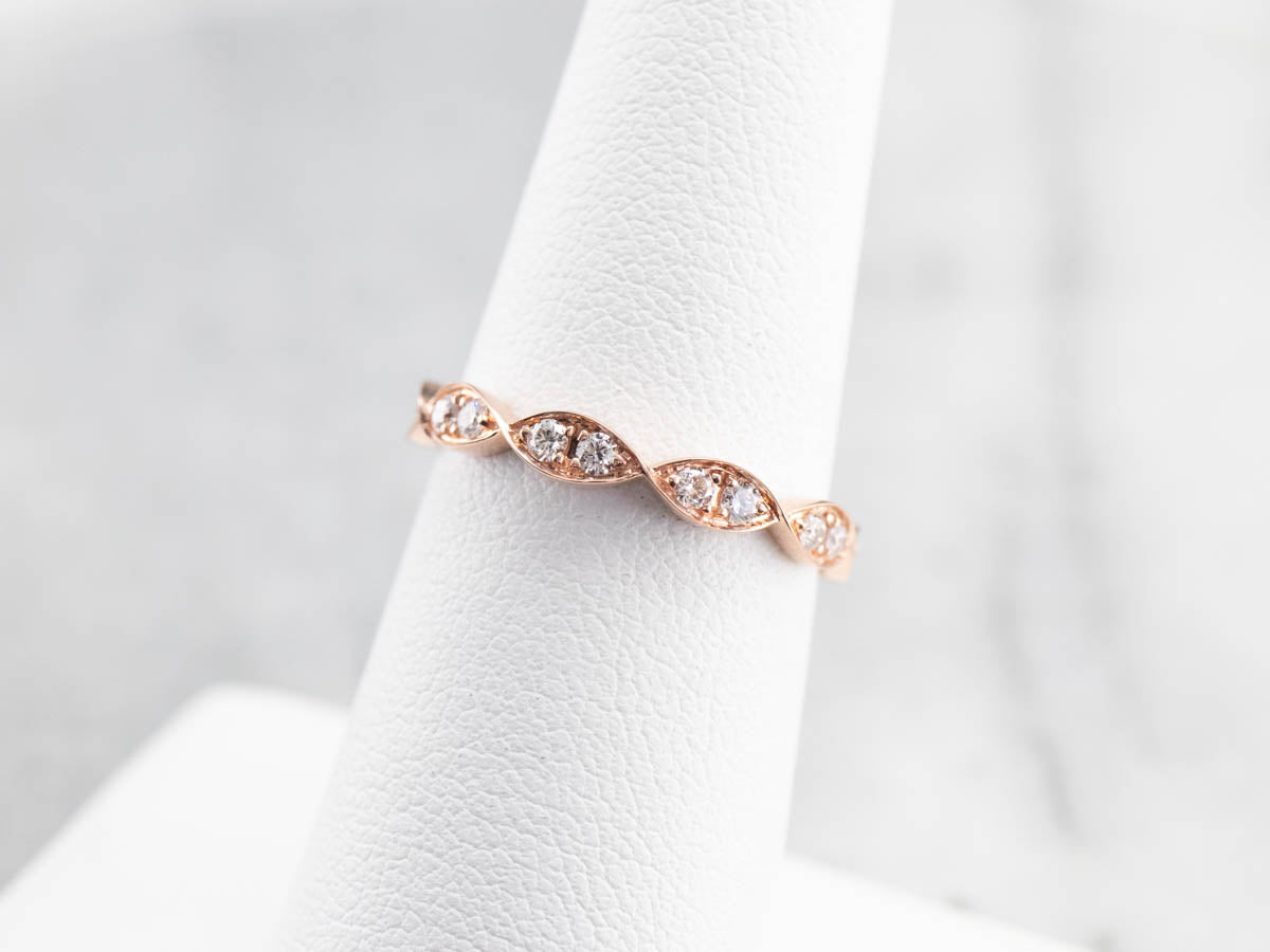 Rose Gold Diamond Wedding Band