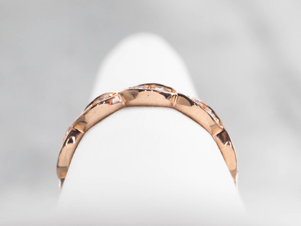 Rose Gold Diamond Wedding Band