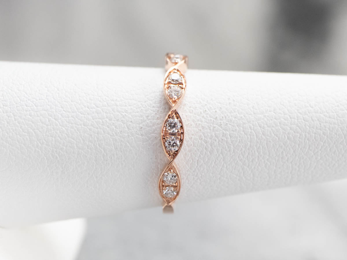 Rose Gold Diamond Wedding Band