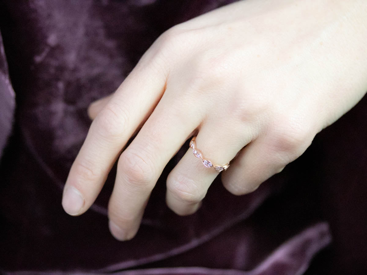 Rose Gold Diamond Wedding Band