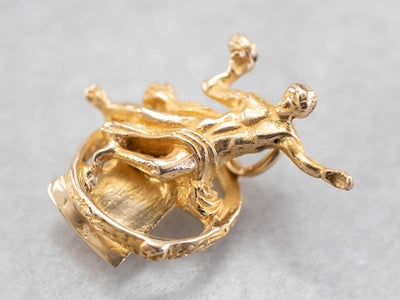 Vintage Olympian God Gold Charm or Pendant