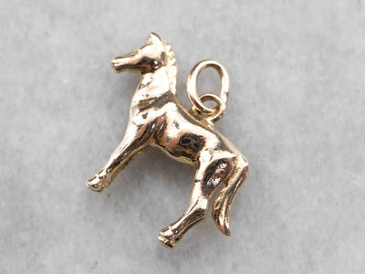 Young Horse Gold Charm