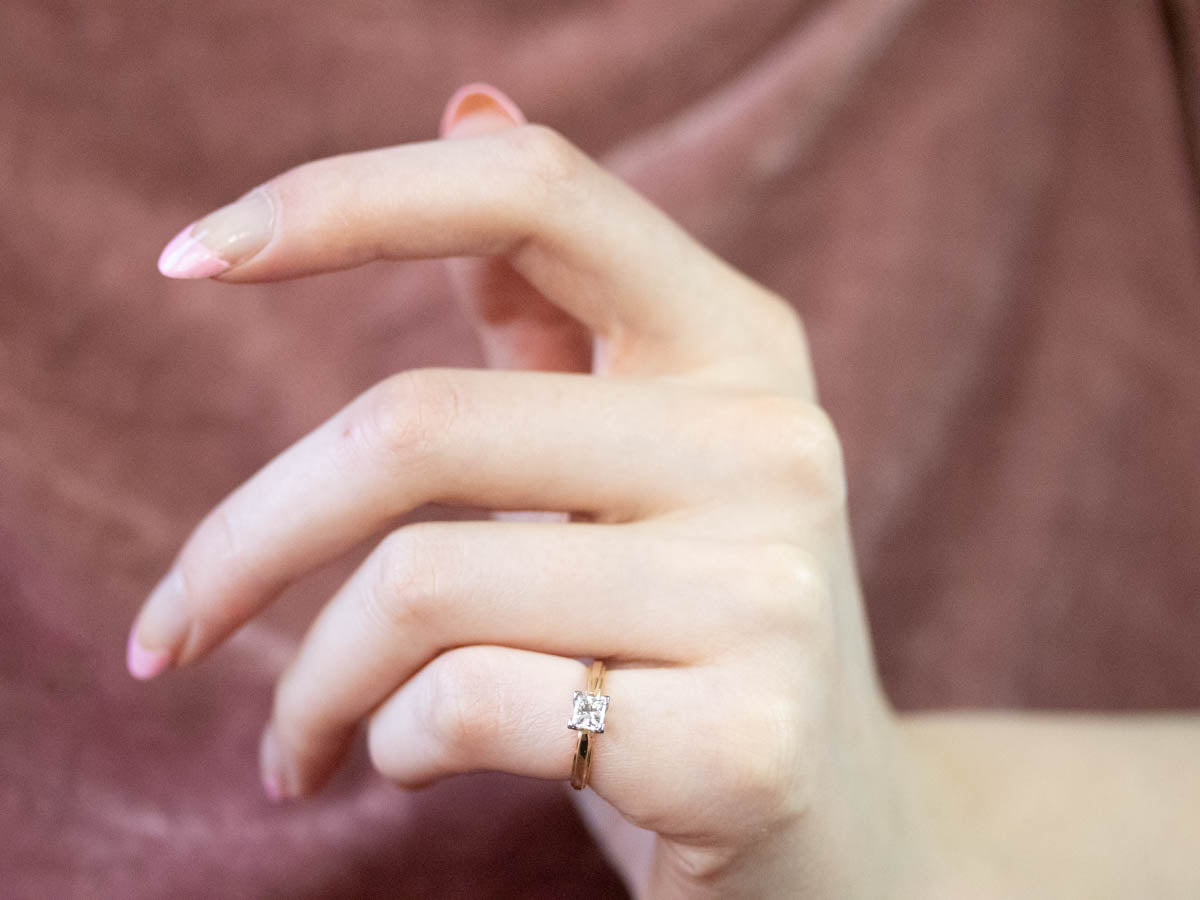 Princess Cut Diamond Solitaire Engagement Ring