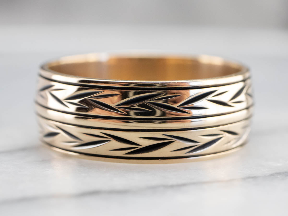 Bold Wheat Pattern Keepsake Band