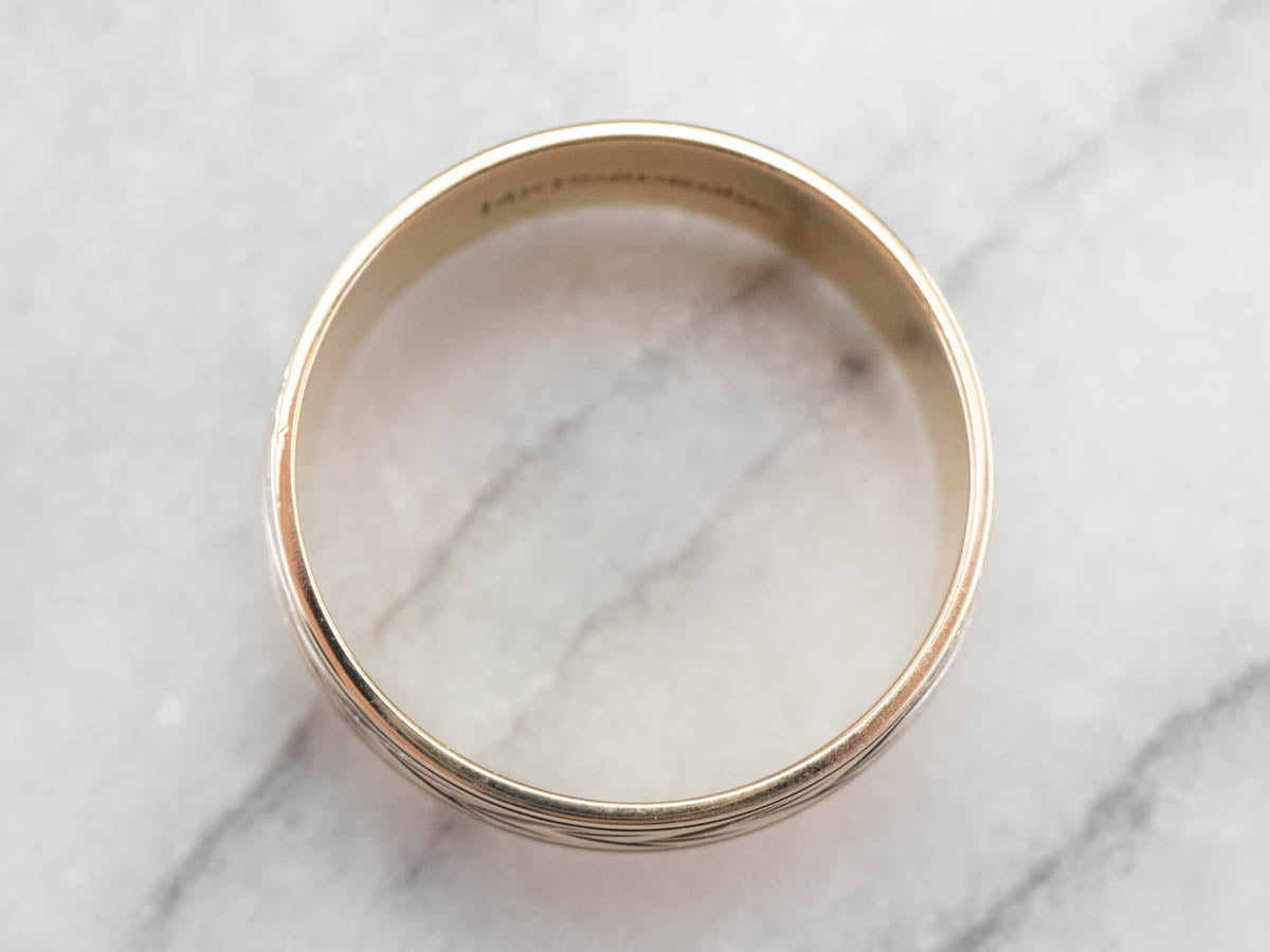 Bold Wheat Pattern Keepsake Band