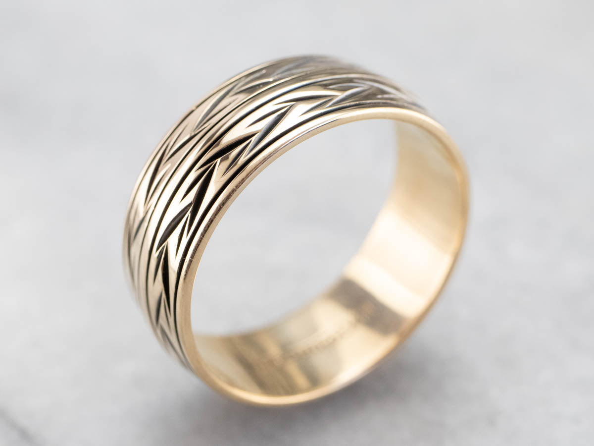 Bold Wheat Pattern Keepsake Band