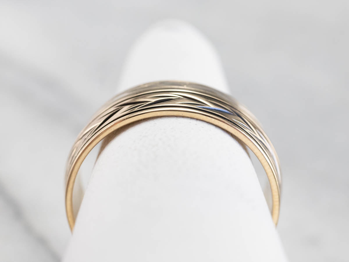 Bold Wheat Pattern Keepsake Band