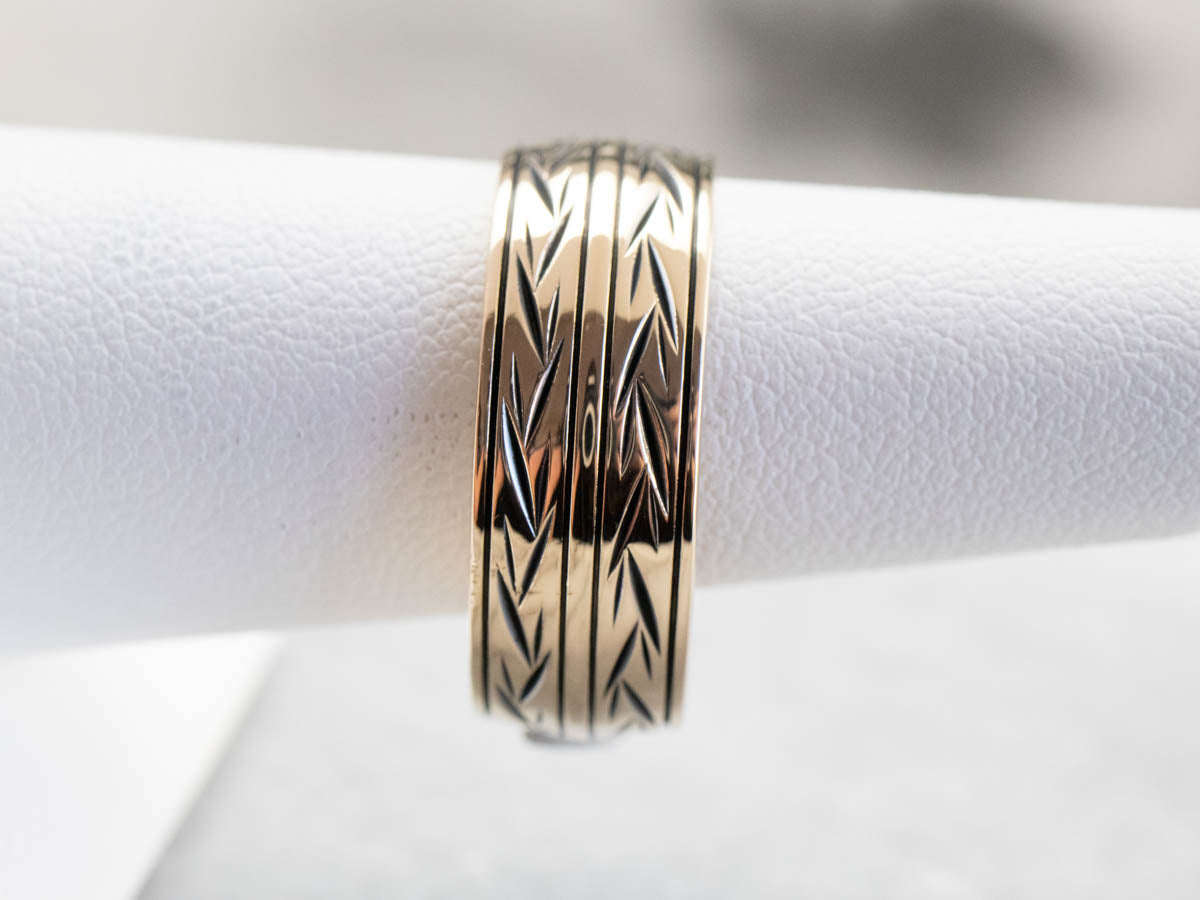 Bold Wheat Pattern Keepsake Band