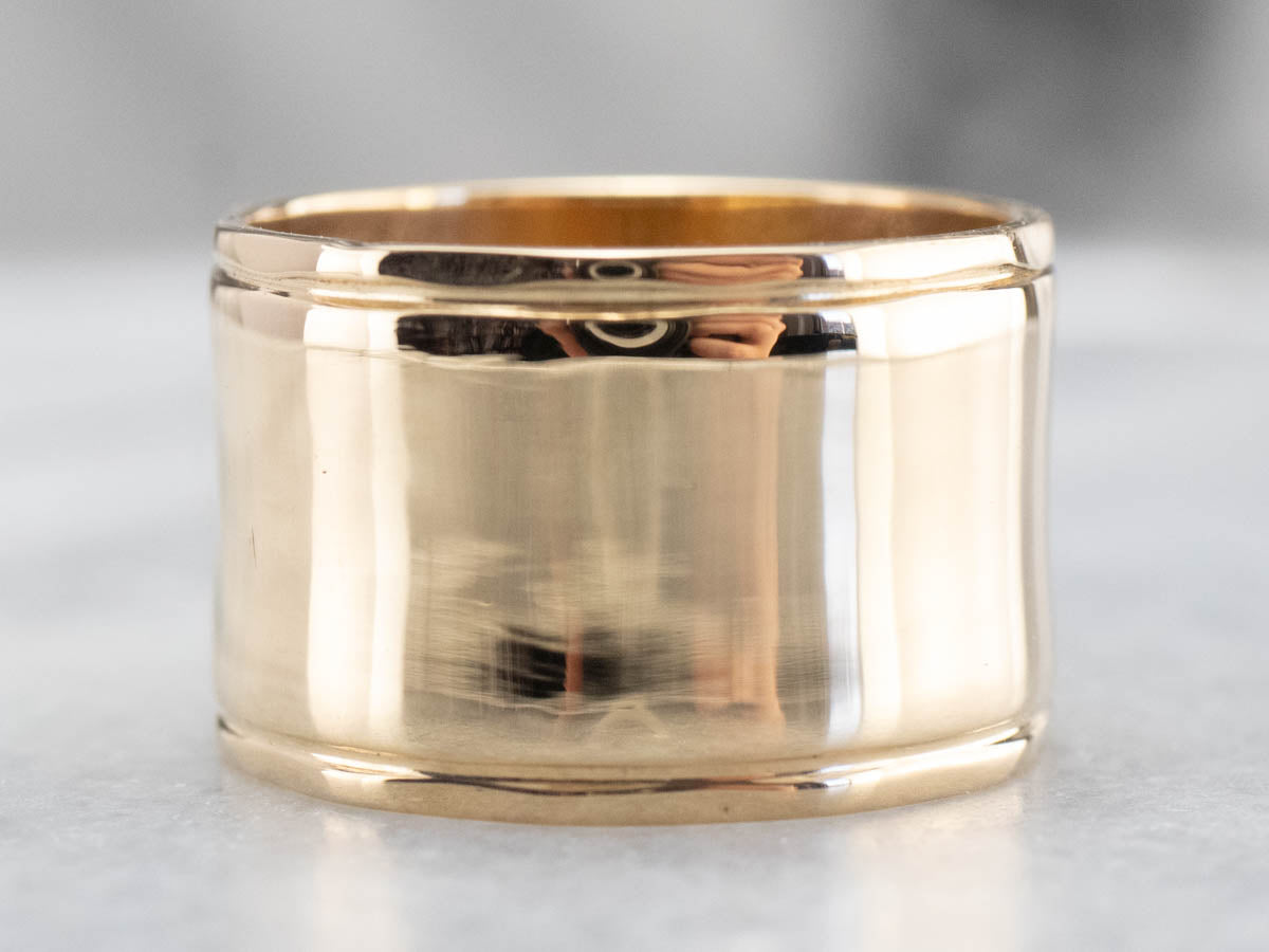 Wide Gold Vintage Cigar Band