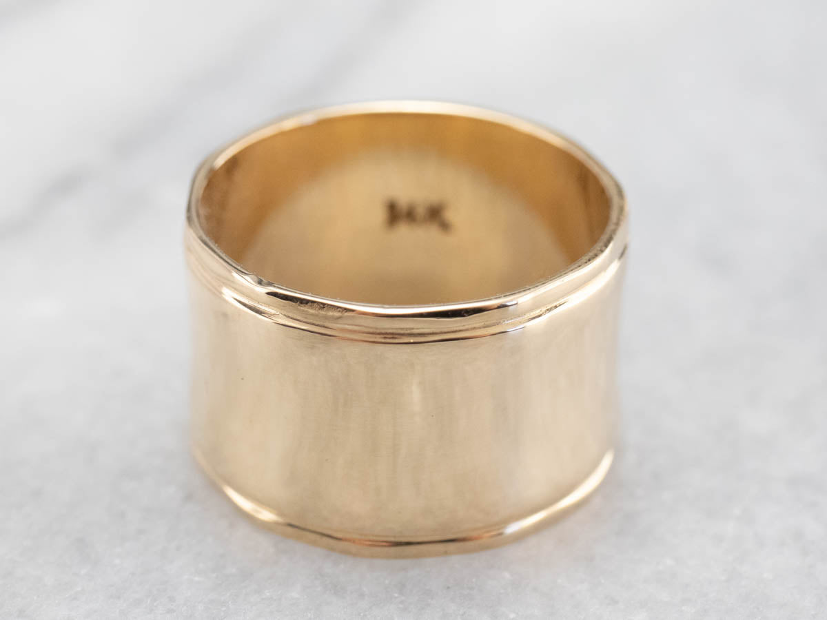 Wide Gold Vintage Cigar Band