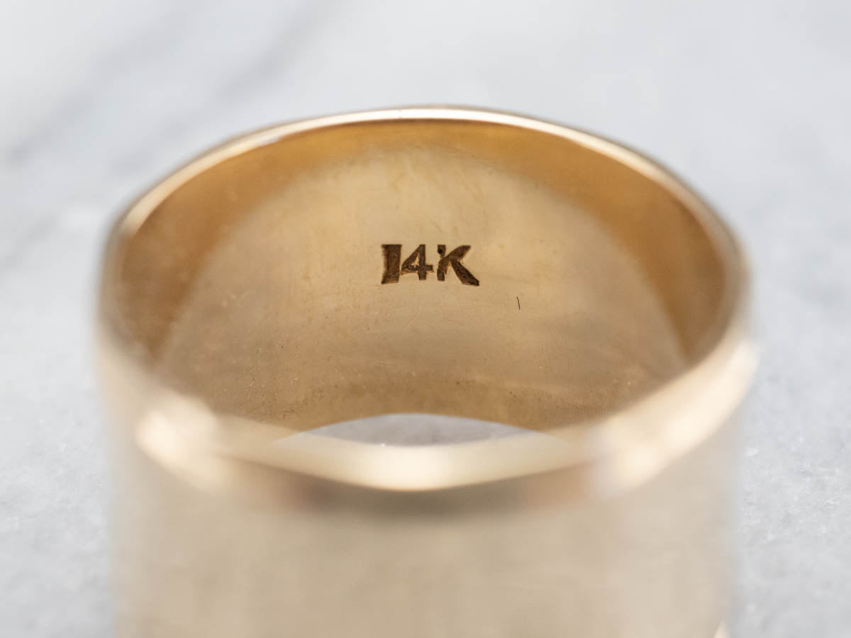 Wide Gold Vintage Cigar Band