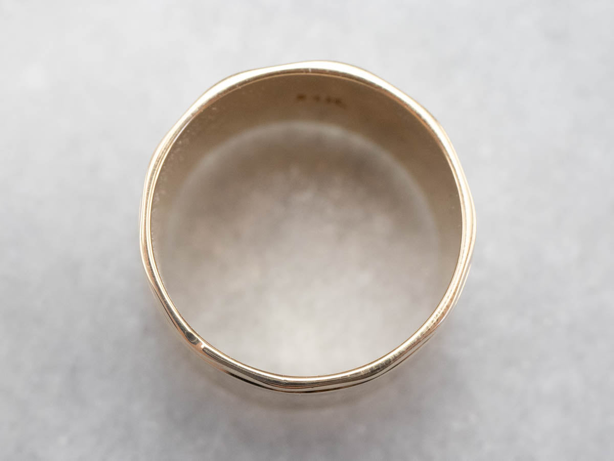 Wide Gold Vintage Cigar Band