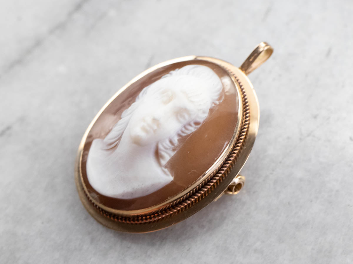 Mid Century Cameo Brooch or Pendant