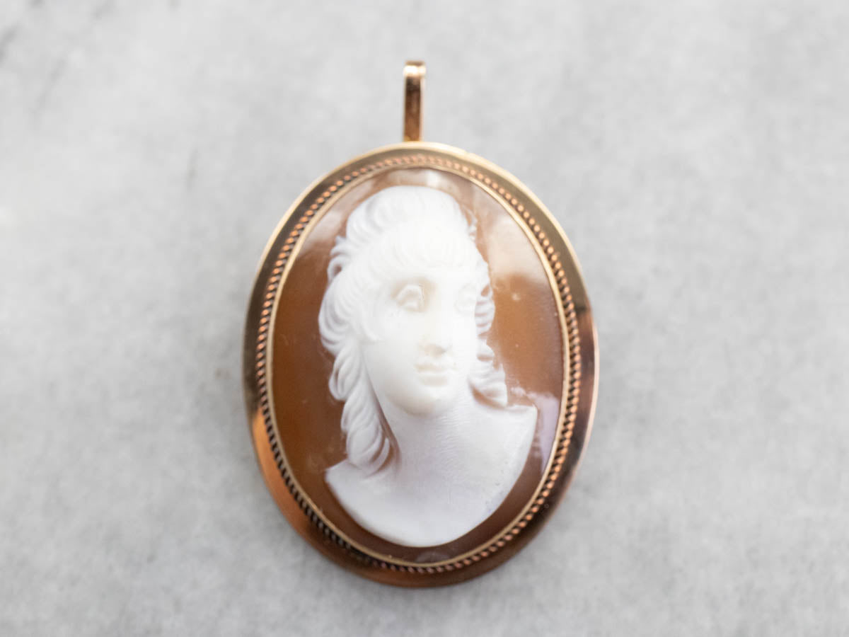 Mid Century Cameo Brooch or Pendant