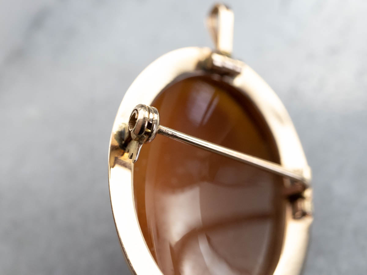 Mid Century Cameo Brooch or Pendant