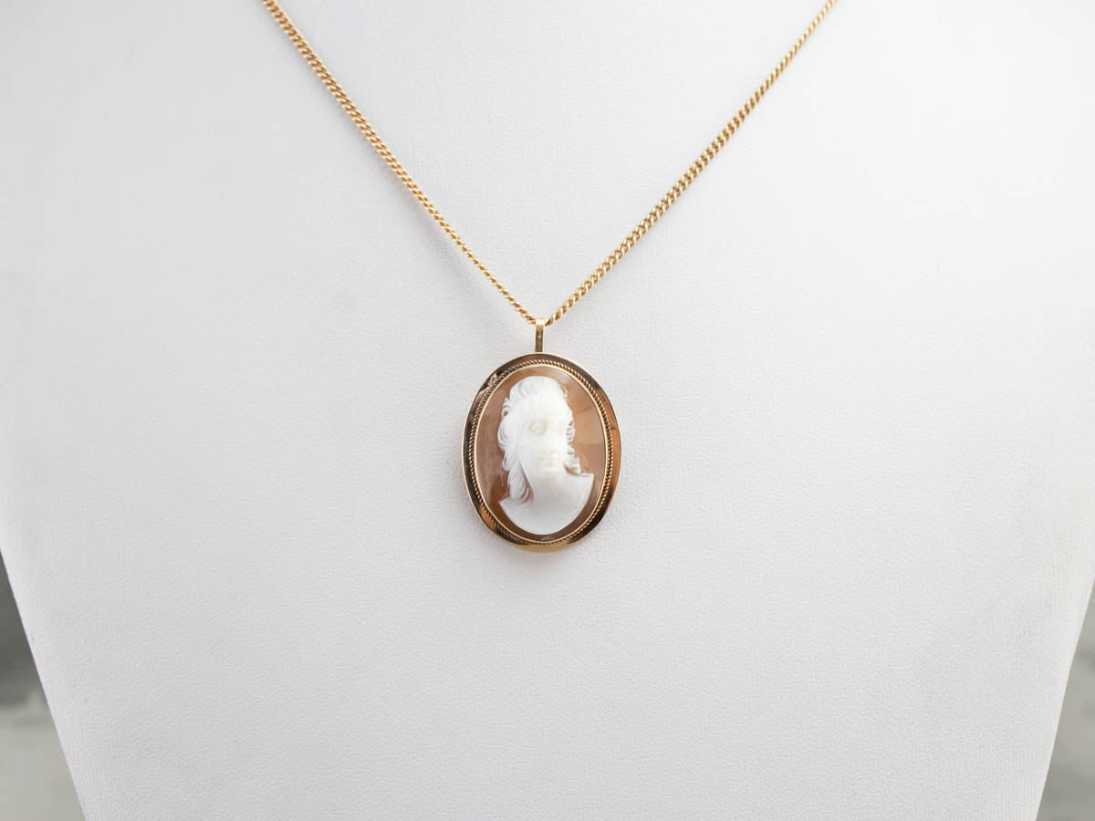 Mid Century Cameo Brooch or Pendant