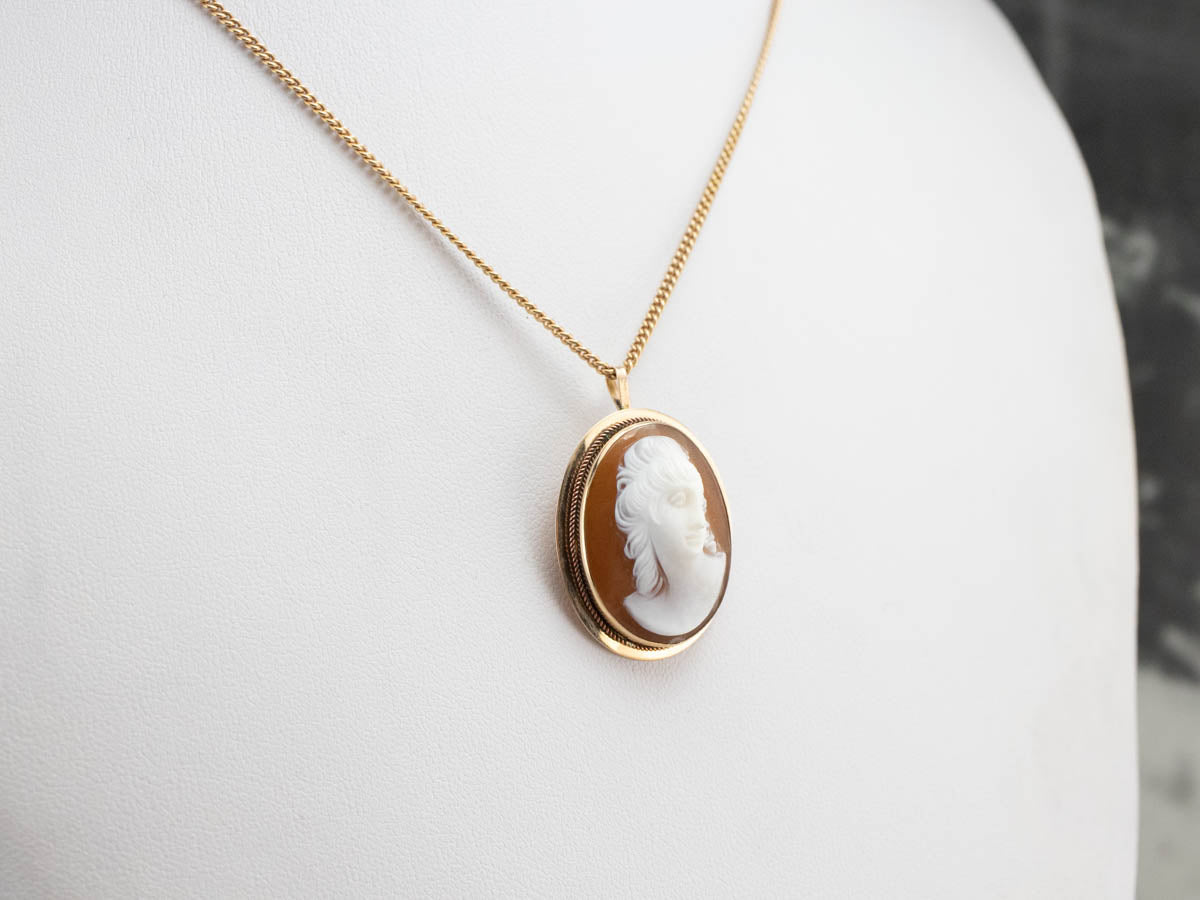 Mid Century Cameo Brooch or Pendant