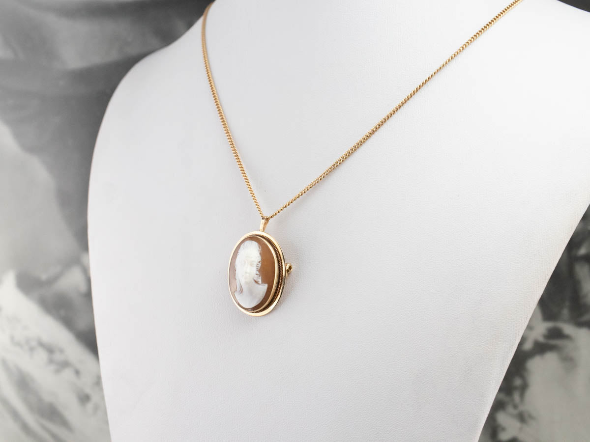 Mid Century Cameo Brooch or Pendant