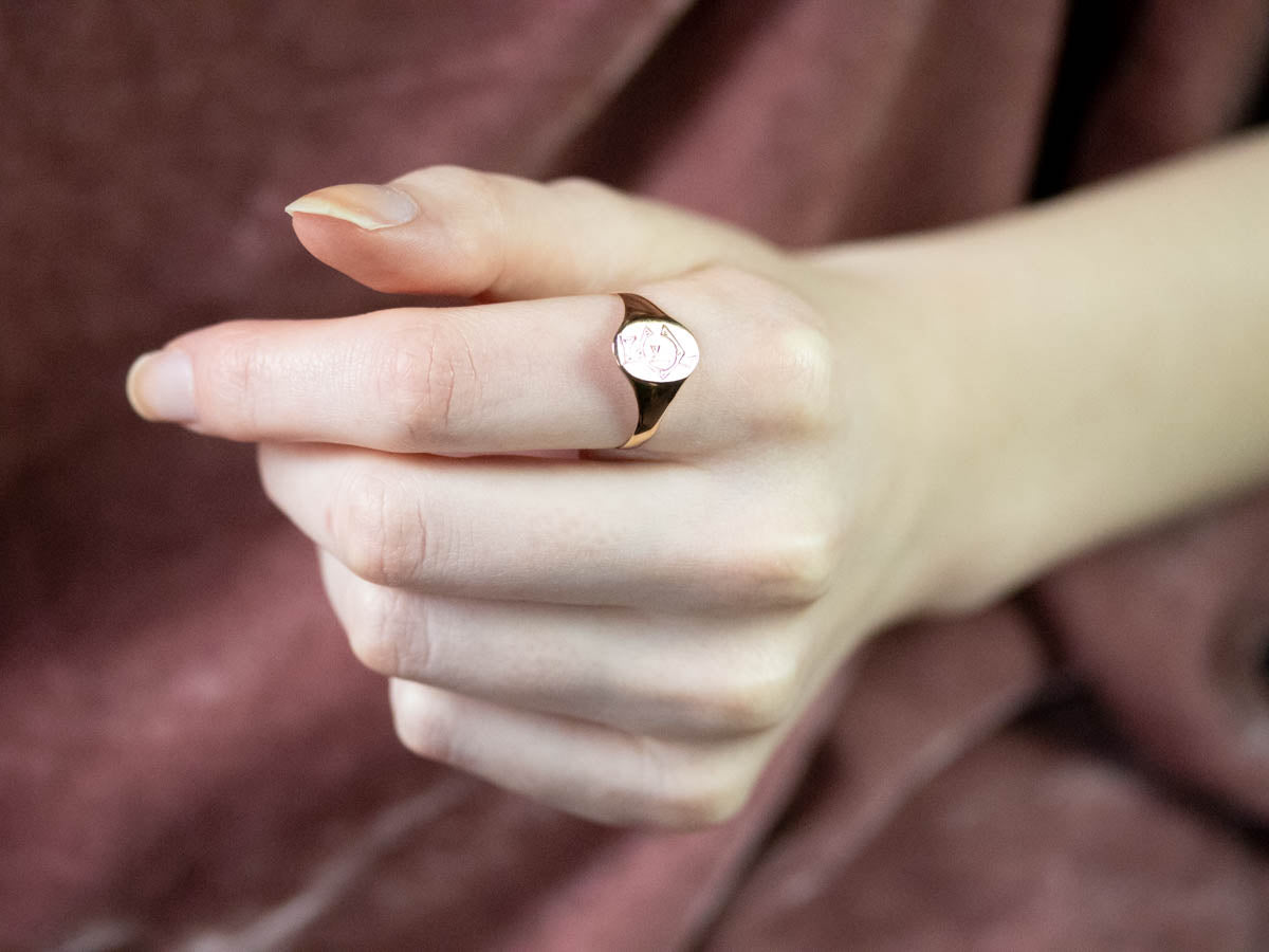 Victorian "FC" Monogrammed Signet Ring
