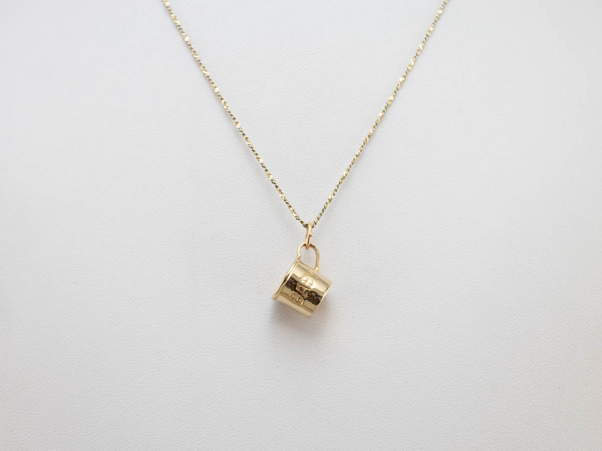 Vintage Gold Baby Cup Charm