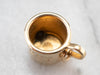 Vintage Gold Baby Cup Charm