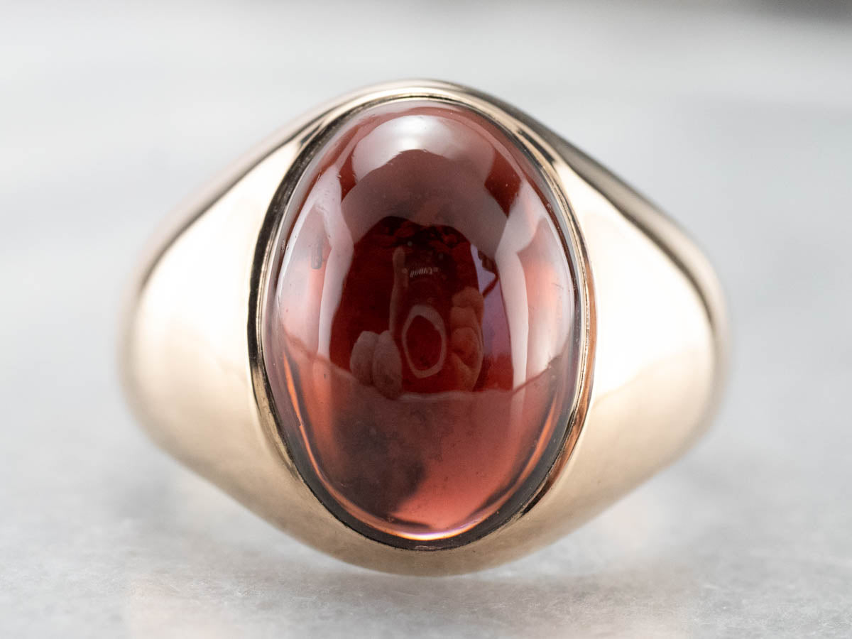 Antique Garnet Cabochon Ring