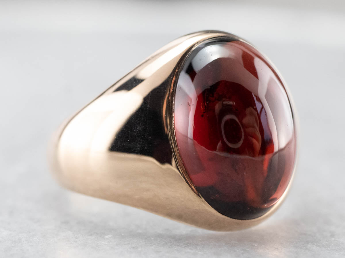 Antique Garnet Cabochon Ring