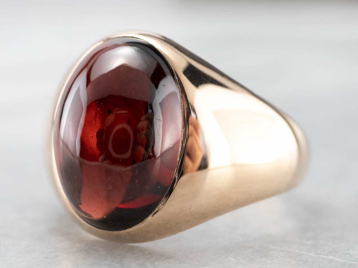 Antique Garnet Cabochon Ring