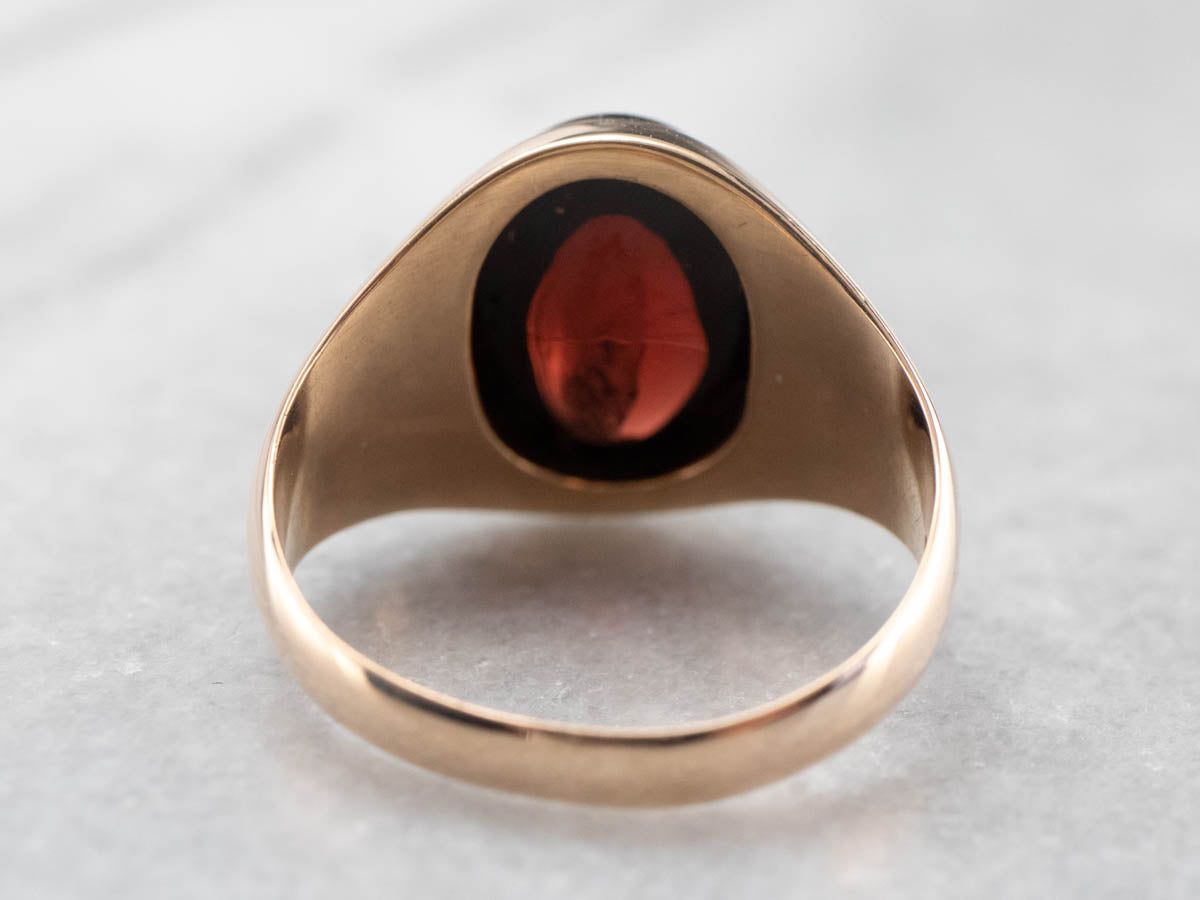 Antique Garnet Cabochon Ring