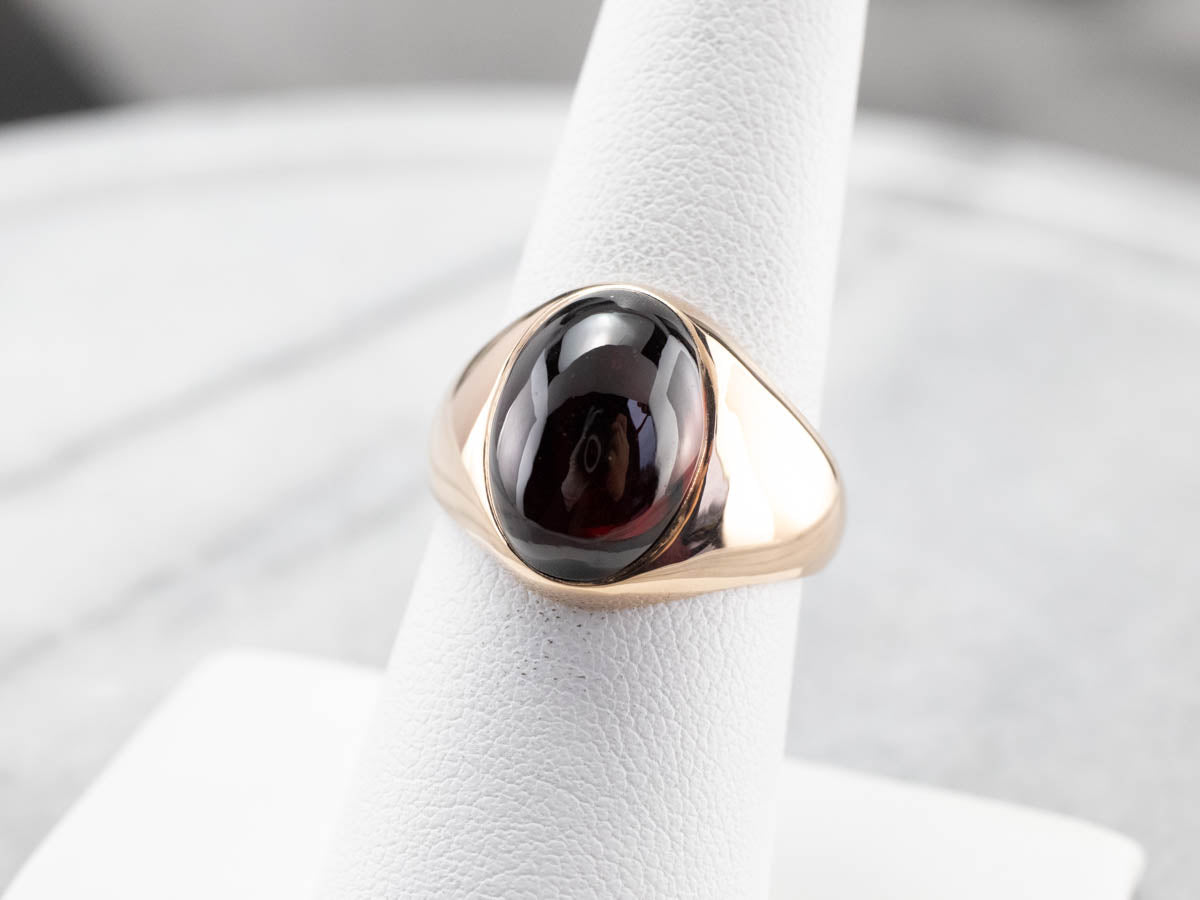 Antique Garnet Cabochon Ring