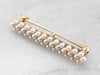 Gold Antique Pearl Lingerie Pin