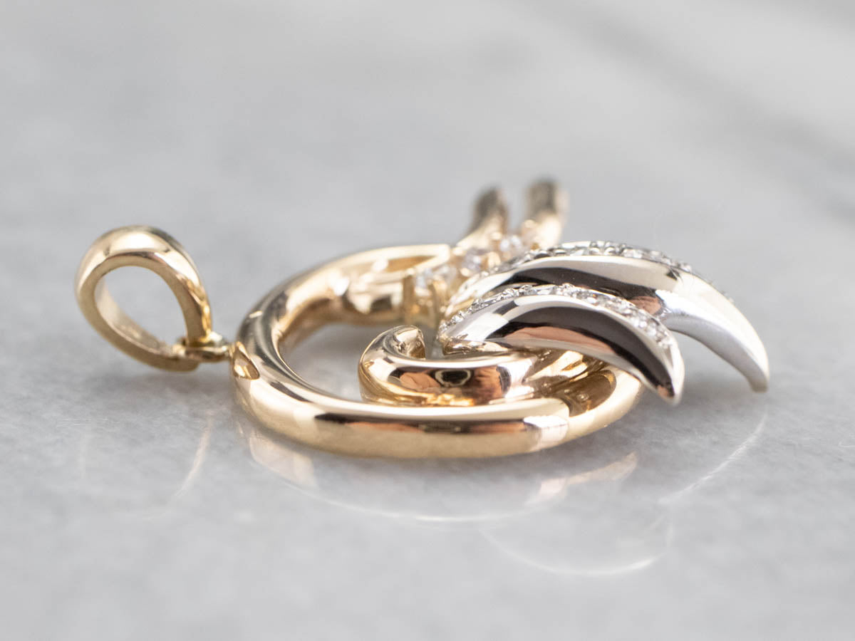 Diamond Two Tone Gold Pendant