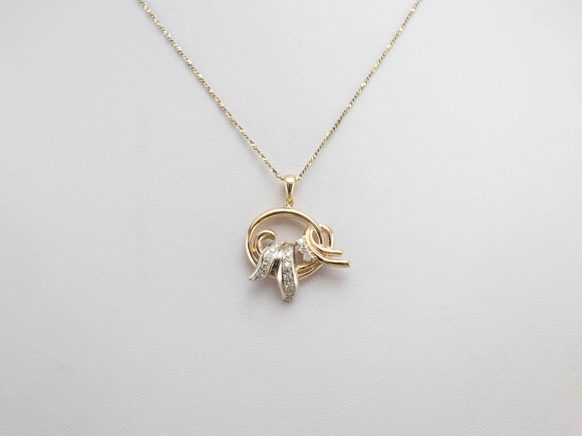 Diamond Two Tone Gold Pendant