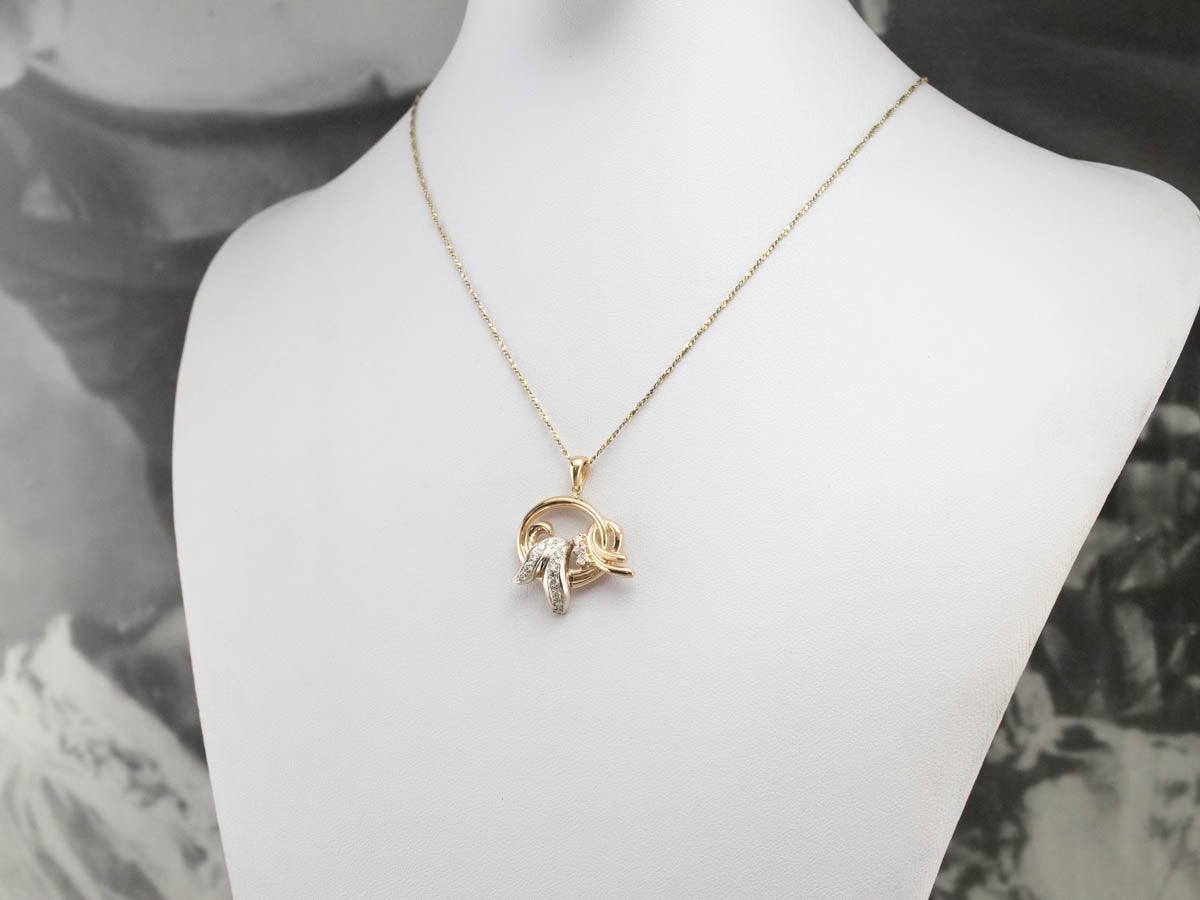 Diamond Two Tone Gold Pendant