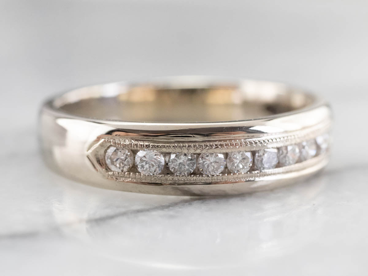 Unisex Channel Set Diamond Band