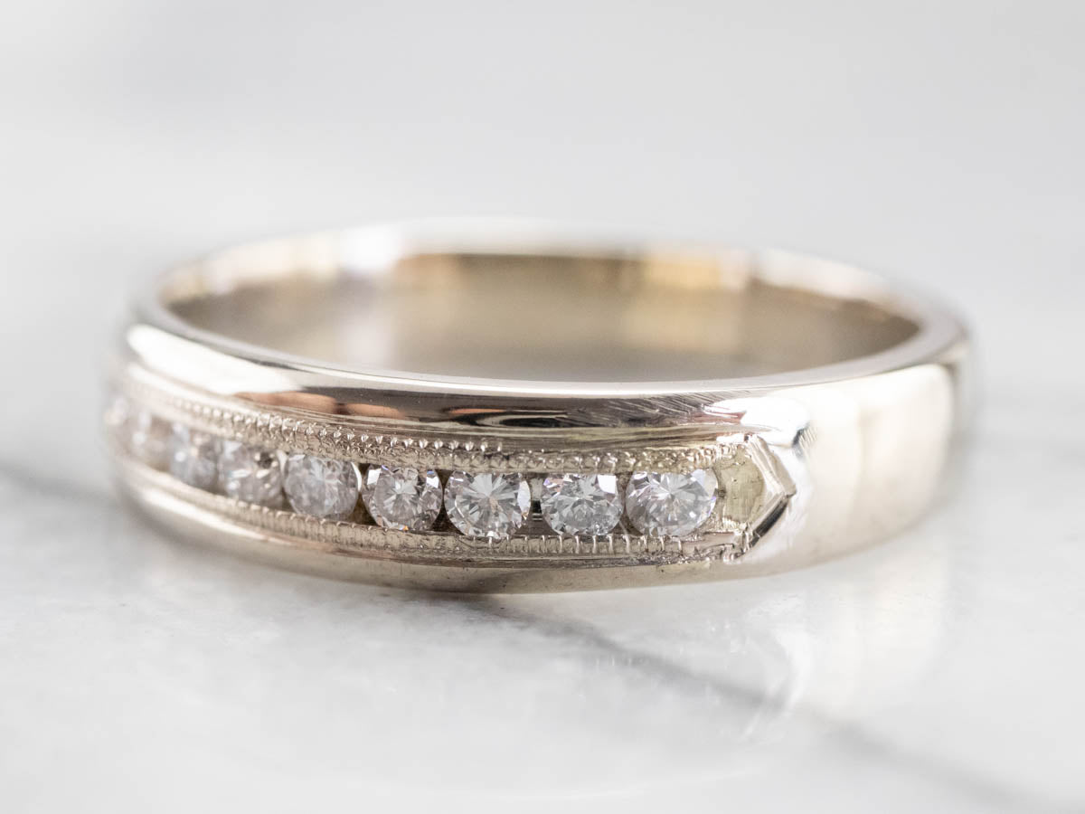 Unisex Channel Set Diamond Band