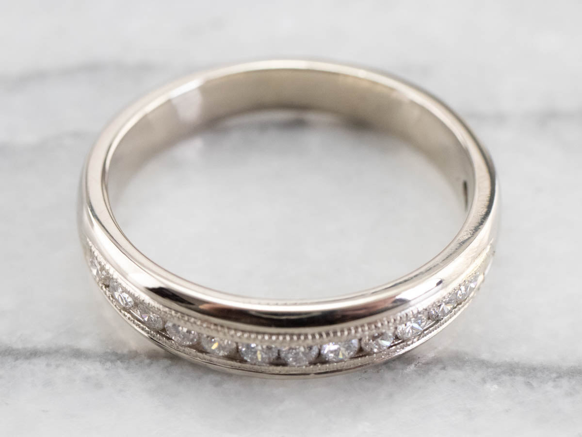 Unisex Channel Set Diamond Band