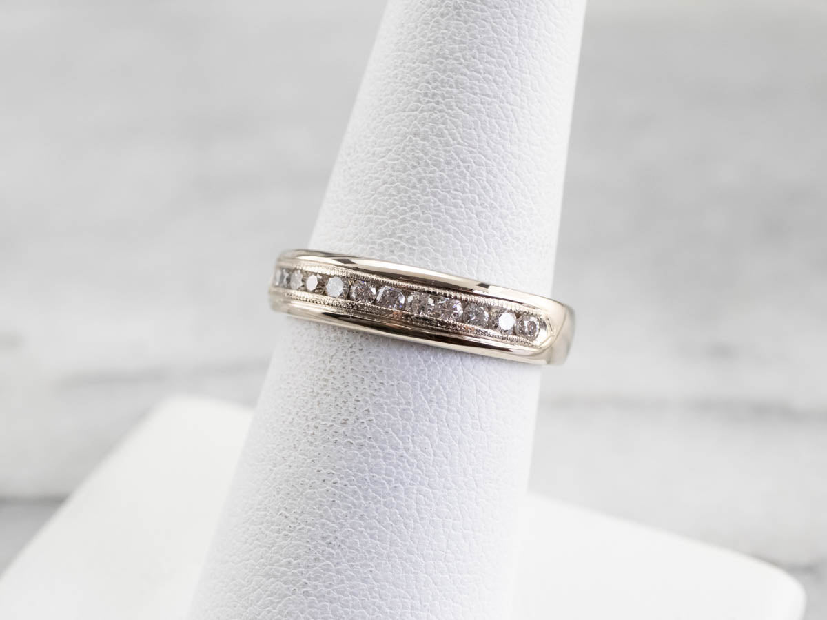 Unisex Channel Set Diamond Band