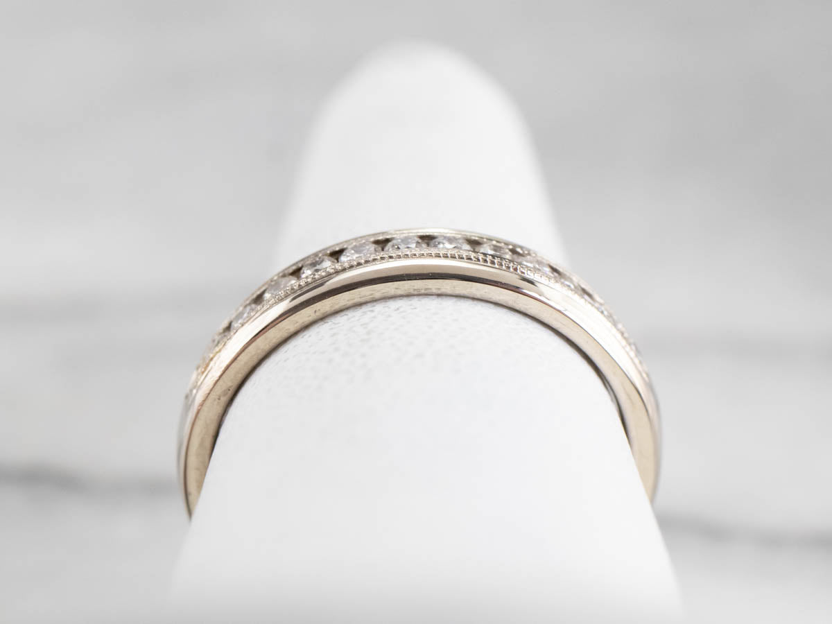 Unisex Channel Set Diamond Band