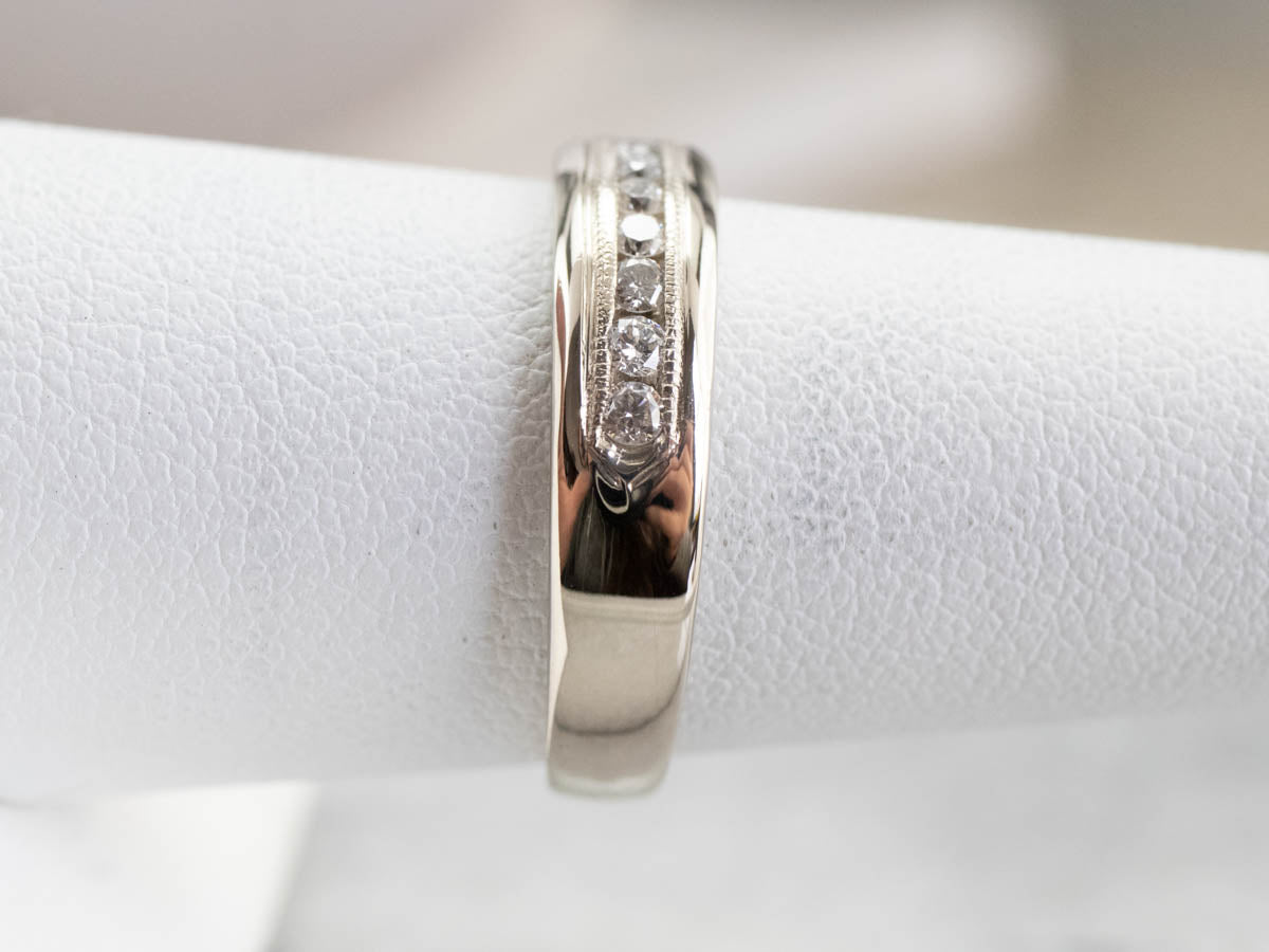Unisex Channel Set Diamond Band