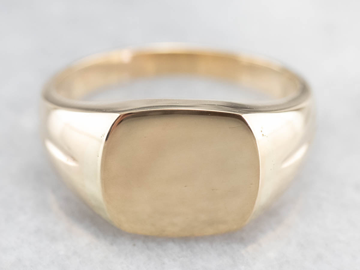 Classic Yellow Gold Signet Ring