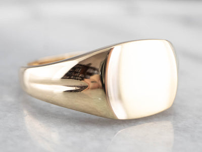 Classic Yellow Gold Signet Ring