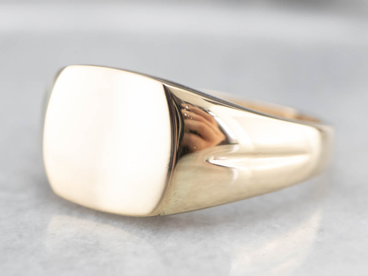 Classic Yellow Gold Signet Ring