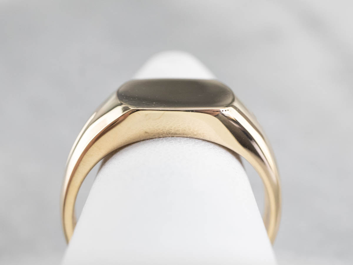Classic Yellow Gold Signet Ring