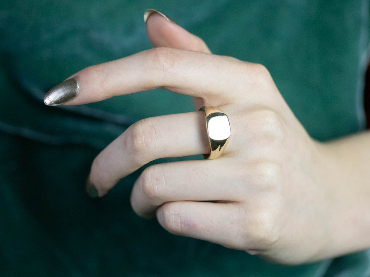 Classic Yellow Gold Signet Ring