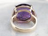 East to West Amethyst Gold Cocktail Ring
