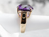East to West Amethyst Gold Cocktail Ring