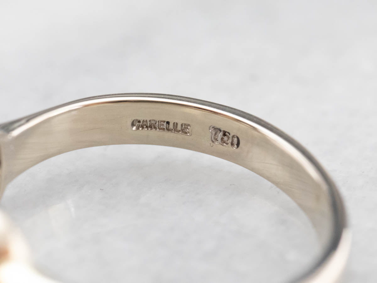 Three Stone Diamond Engagement Ring in White Gold