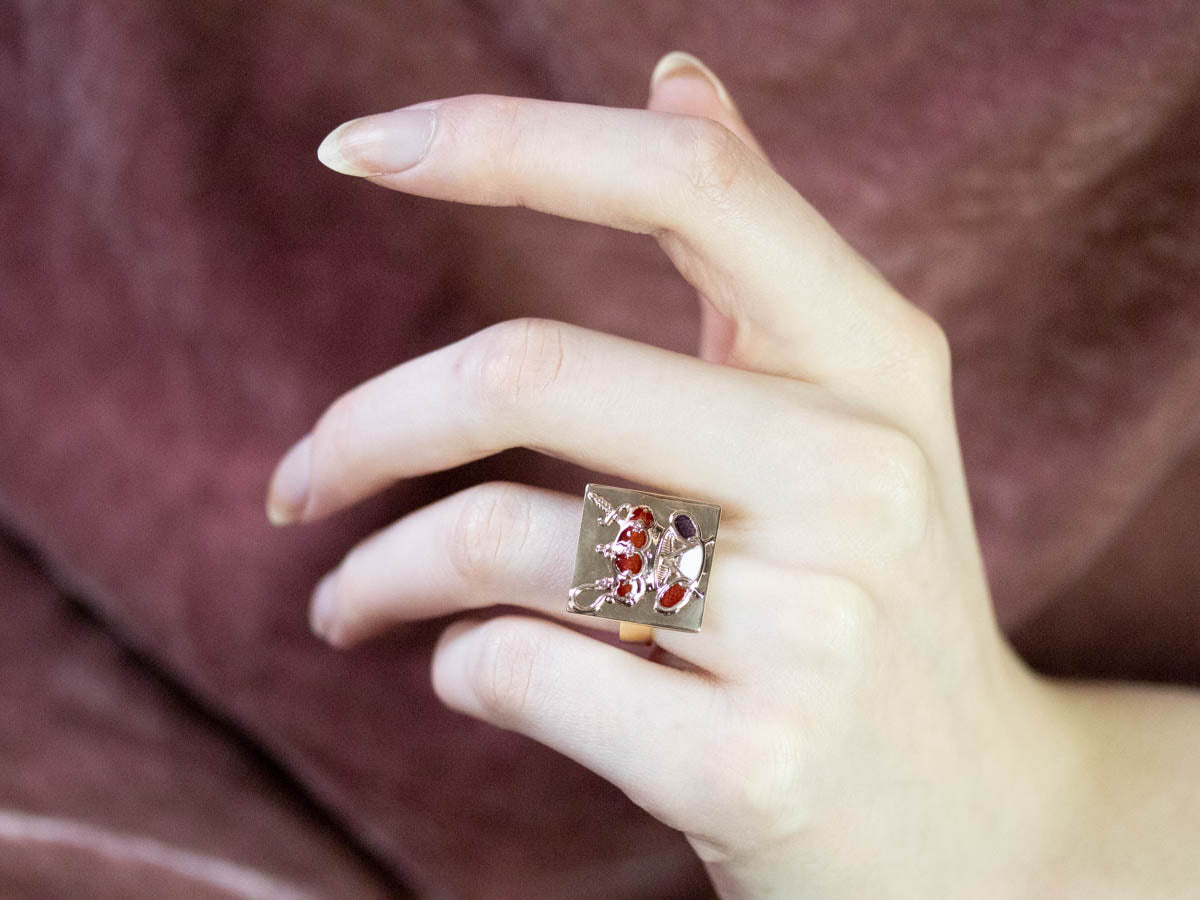 Gold Odd Fellows Statement Ring