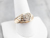 Vintage Diamond Men's Gold Statement Ring